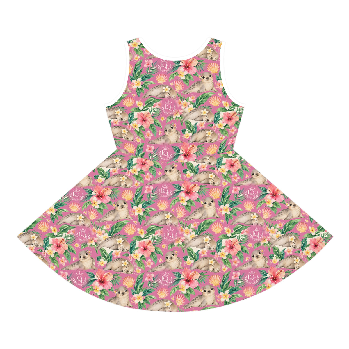 Little Queens Royal Pink Monk Seal Aloha Sundress